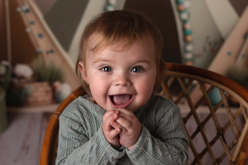 phto artistique d'un bébé